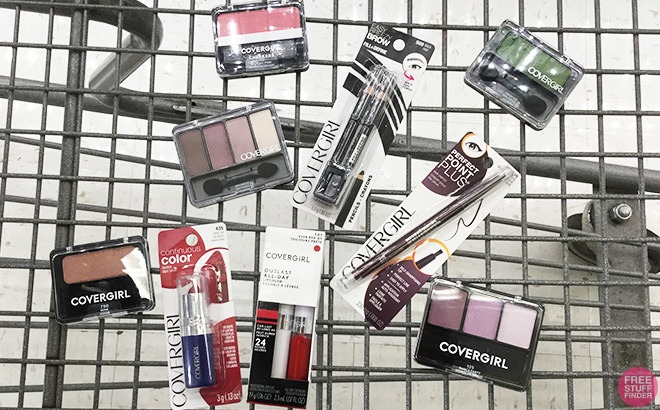 CoverGirl Beauty Products Inside a Shopping Cart