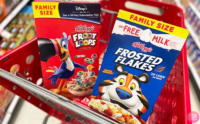 Kellogg’s Family Size Cereals $2.50 Each at Target