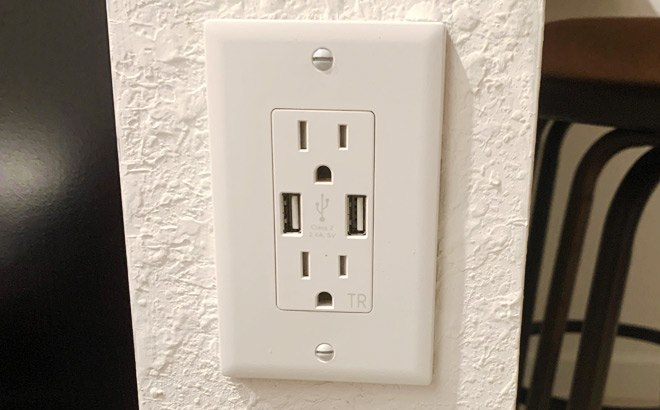 USB Wall Outlet 2-Pack $19.99!