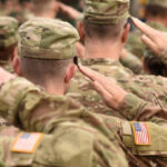 U S Military Members Saluting