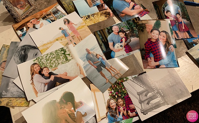 Tons of Pictures of a Family on a Table Top