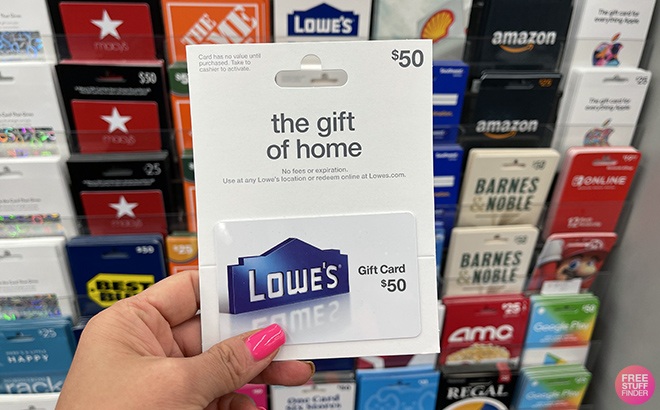 50 Lowe S Gift Card Only 45 Delivered Free Stuff Finder