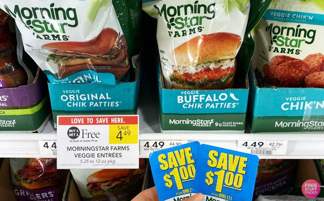 2 Morning Star Farms Burgers for 49¢ at Publix