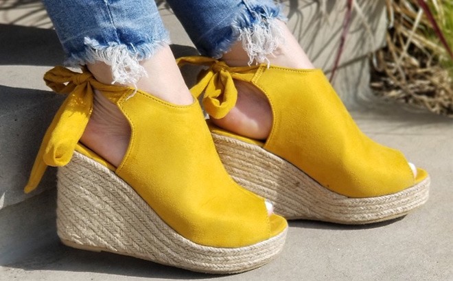 cute yellow wedges