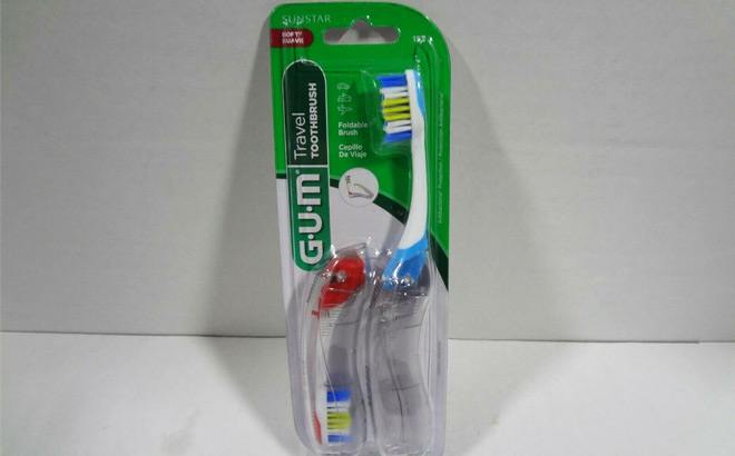 GUM Travel Toothbrush 2-Pack for $1.79