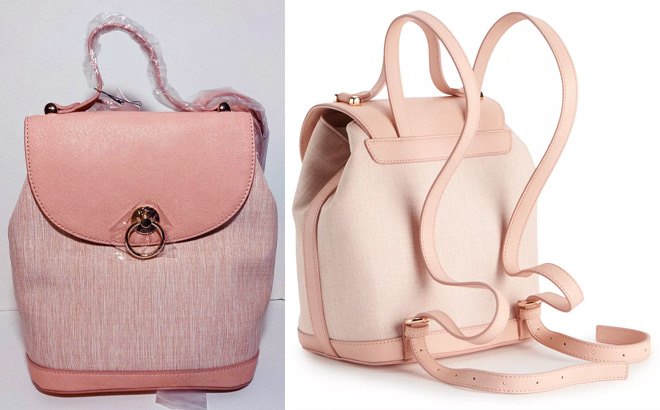 LC Lauren Conrad Pink Backpack  Pink backpack, Leather fashion