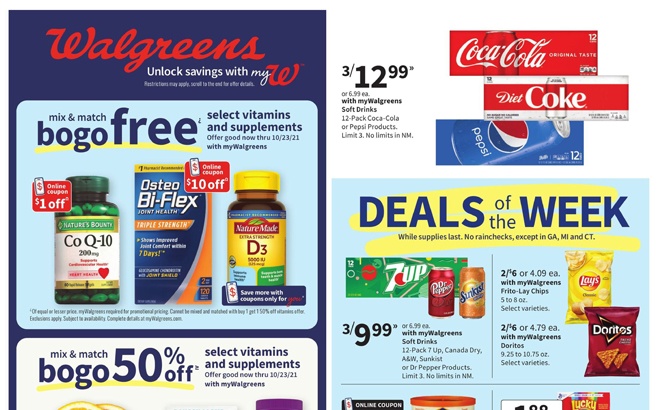Walgreens Ad Preview (Week 10/3 – 10/9)