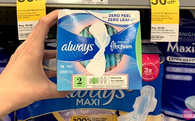 2 Always Pads $1.49 Each at Walgreens