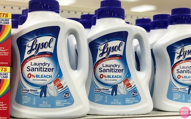 Lysol 90-oz Laundry Sanitizer $9.47