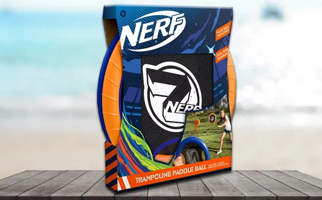 NERF Trampoline Paddle Ball & Frisbee Set $6.99