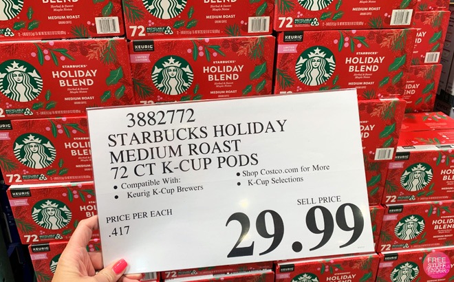Starbucks Holiday Blend K-Cups 72-Count $29.99!