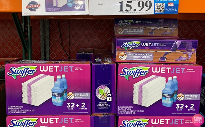 Swiffer Wet Jet 32-Count Refills + 2 Solutions $15.99