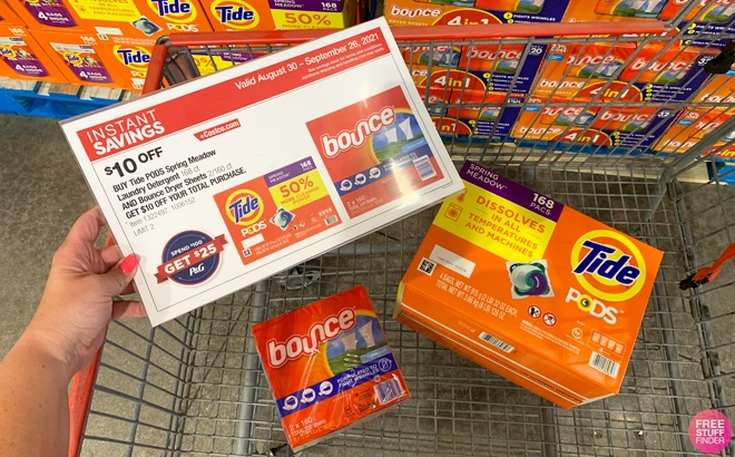 Tide Pods 168 Pacs & Bounce 320-Count Dryer Sheets $29