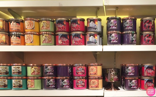 Bath & Body Works 3-Wick Candles $12.95!