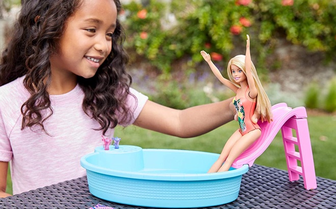 Barbie Doll & Pool Playset $11.96