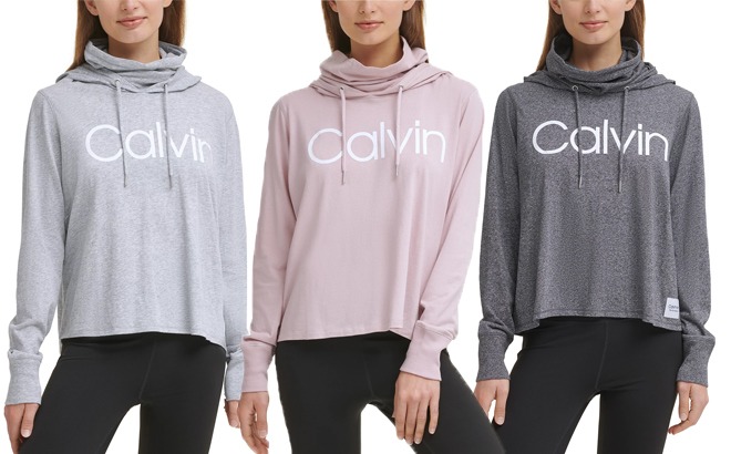 Calvin Klein Women's Face-Cover Hoodie $25