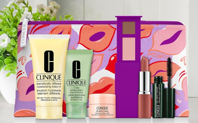 Clinique Lipstick Set + Overnight Mask + Gift Set $28 Shipped
