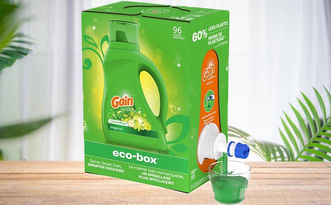 Gain Detergent Eco-Box 96-Loads for $9.77!