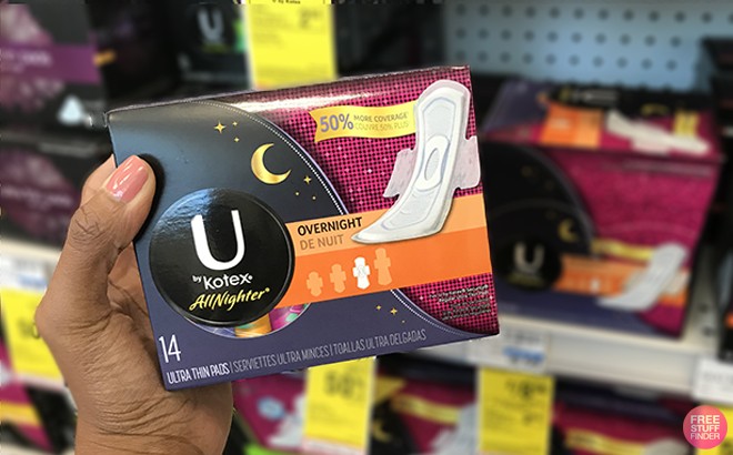 4 FREE U by Kotex Pads + $3.54 Moneymaker