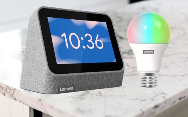 Lenovo Smart Clock 2 with Smart Bulb $39 Shipped