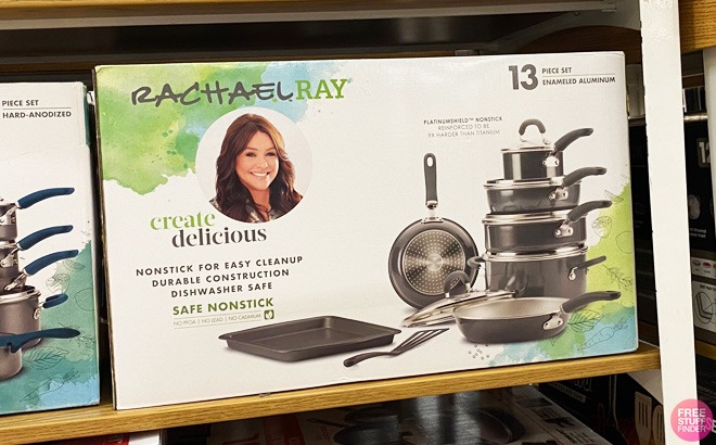 Rachael Ray 13-Piece Cookware Set $89 + $25 Kohl's Cash!