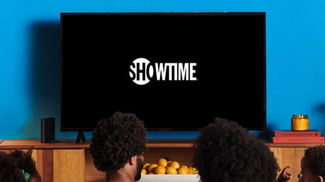 A TV with the Showtime Logo on the Screen