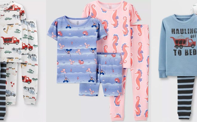 4-Piece Kids Pajama Sets $10!