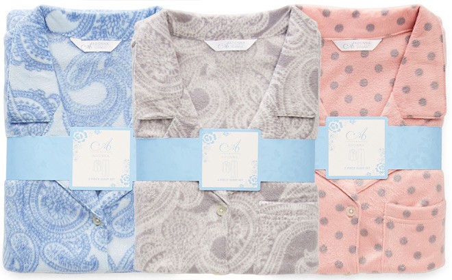 Women’s Fleece Pajama 2-Piece Set $9.99 (Reg $44)