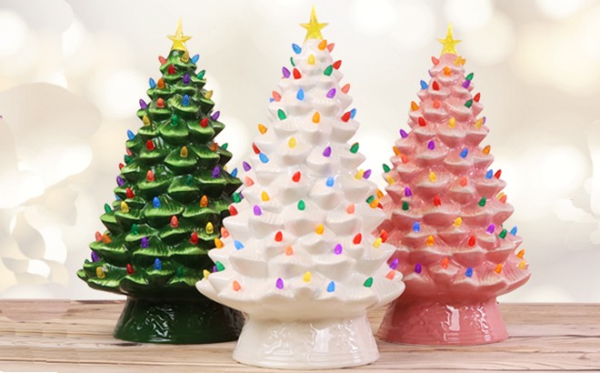 Ceramic 16-Inch Christmas Tree $25