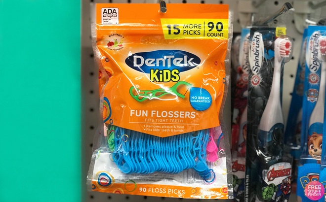 DenTek Kids Flossers 90-Count $1.95!