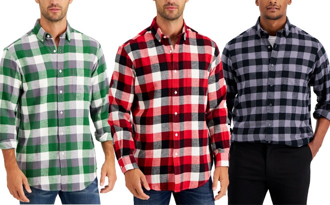 Men's Plaid Flannel Shirt $9.99 (Reg $40)