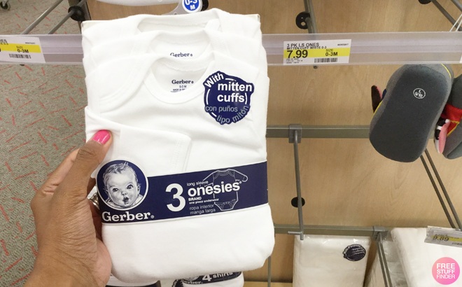 Gerber Baby Onesies 3-Pack $6.39