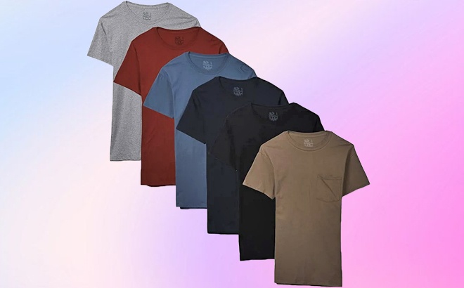 Men's T-Shirts 6-Pack Just $13