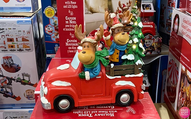 Holiday Moose Truck Tabletop $21.99