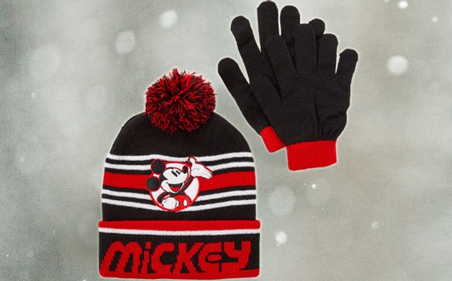 Mickey Mouse Beanie & Mittens $7.99