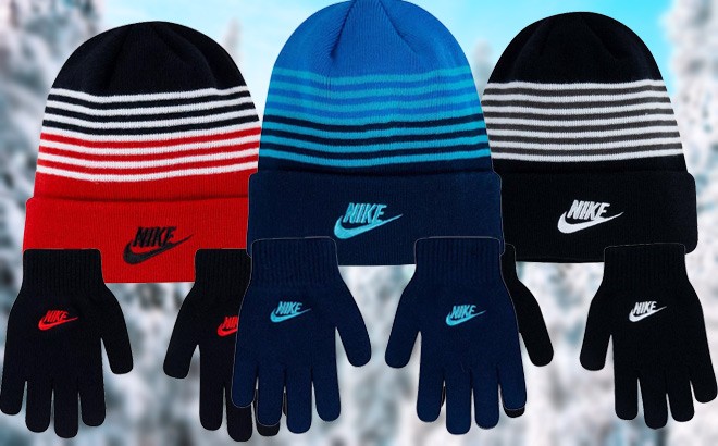 Boys' Nike Beanie & Gloves Set $10