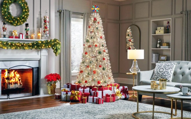 7-Foot Pre-Lit Christmas Tree $79 Shipped