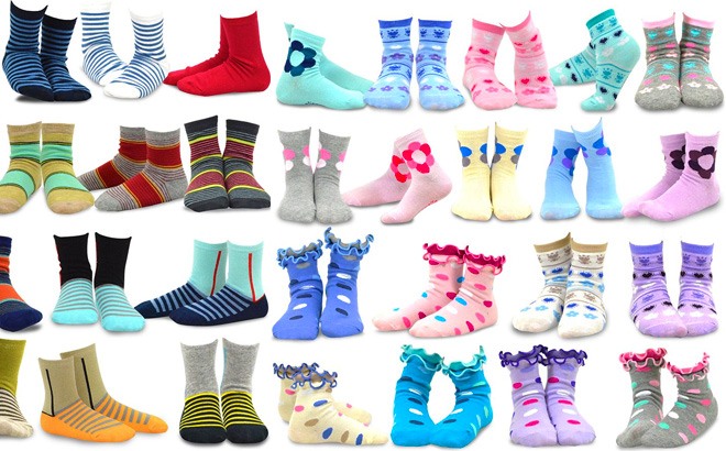 Kids Socks 18-Pack $10.99 (61¢ Each!)