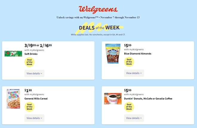 Walgreens Ad Preview (Week 11/7 – 11/13)