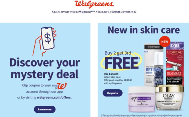 Walgreens Ad Preview (Week 11/14 – 11/20)