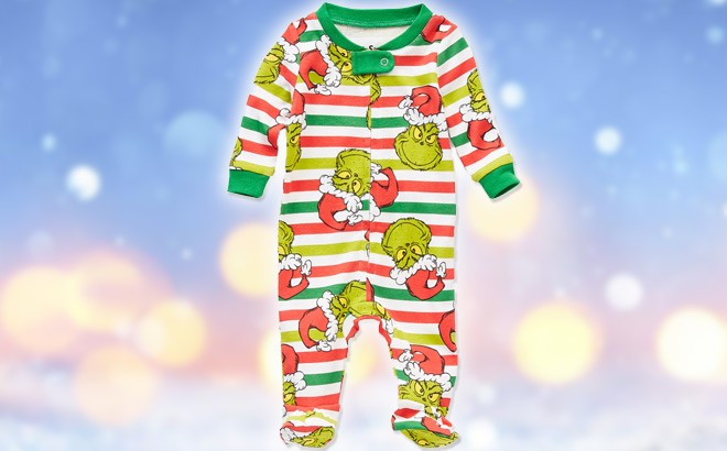 Grinch Baby Pajamas $16!