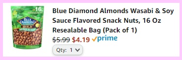 Blue Diamond Almonds $4