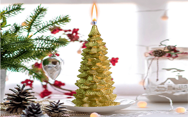 Figural Christmas Tree Candle (2-Pack) $5