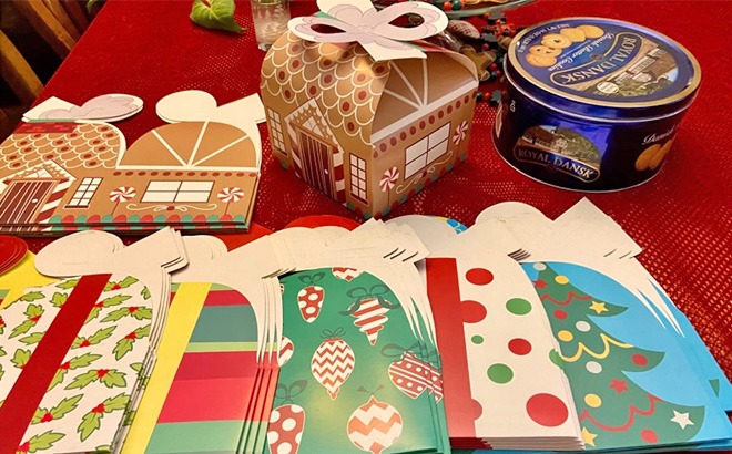 Christmas Paper Gift Boxes 24-Pack $19.99