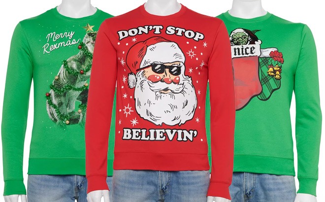 Men's Holiday Sweatshirt $13.59 (Reg $40)