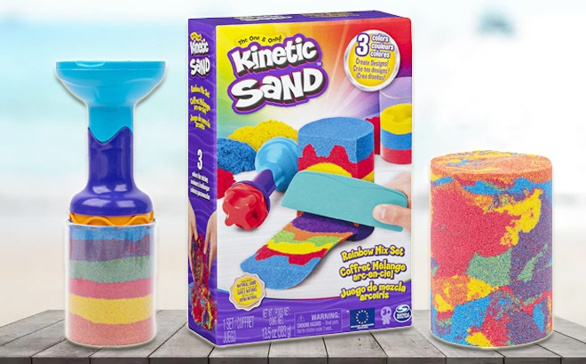 Kinetic Sand Rainbow Mix Set, Kinetic Sand