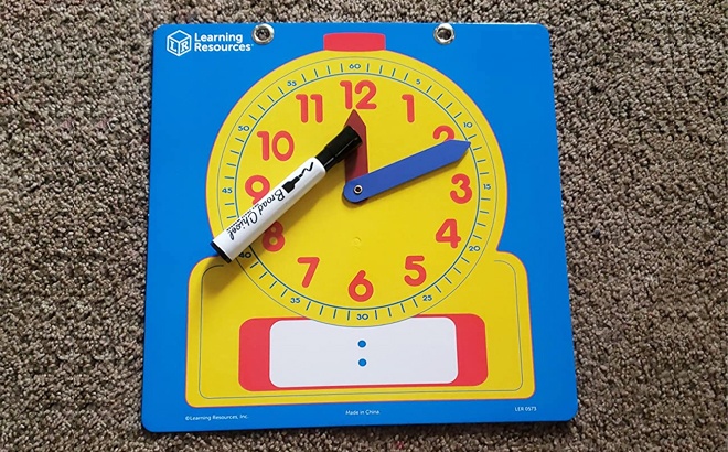 Learning Resources Write & Wipe Clocks $10