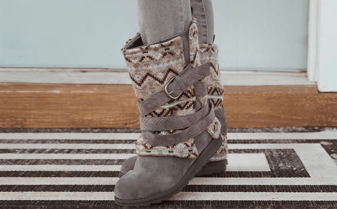 MUK LUKS Nikki Belt Wrapped Boots $14.99