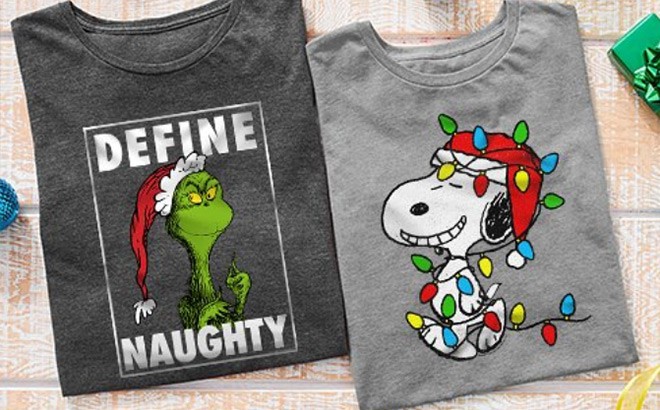 Peanuts & The Grinch Kids Apparel ﻿$15.99!