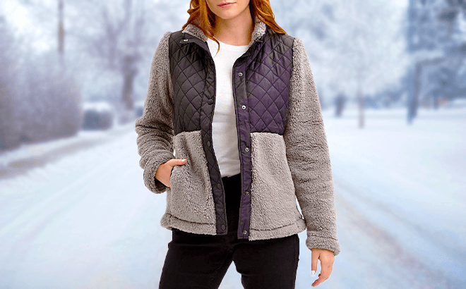 Fleece Snap-Up Jacket $29.74